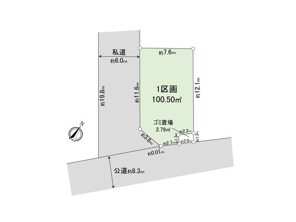 さいたま市大宮区上小町 1区画 区画図 さいたま市大宮区上小町 1区画 区画図