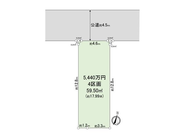 さいたま市大宮区高鼻町1丁目 4区画 区画図 さいたま市大宮区高鼻町1丁目 4区画 区画図