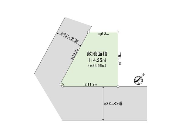 さいたま市北区別所町 B区画 区画図 さいたま市北区別所町 B区画 区画図