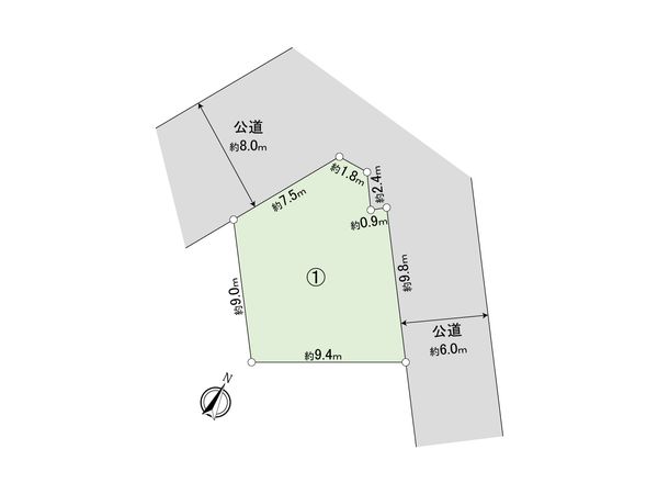 さいたま市北区別所町 1区画 区画図 さいたま市北区別所町 1区画 区画図