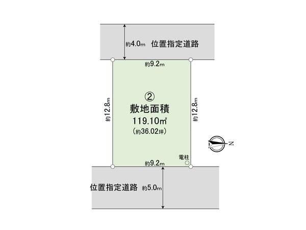 さいたま市岩槻区宮町1丁目 2区画 区画図 さいたま市岩槻区宮町1丁目 2区画 区画図