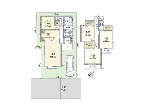 さいたま市見沼区大和田町1丁目 間取図(平面図) さいたま市見沼区大和田町1丁目 間取図(平面図)