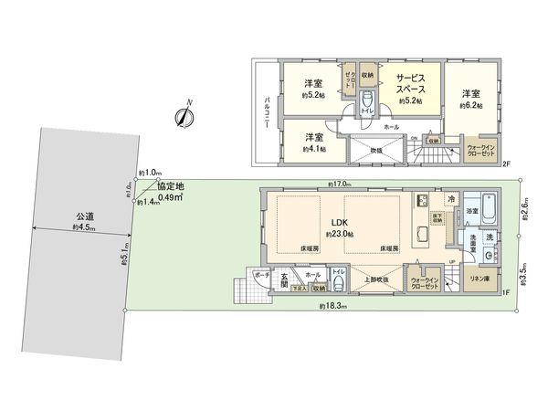 さいたま市北区土呂町1丁目 3号棟 間取図(平面図)