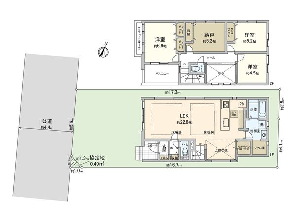 さいたま市北区土呂町1丁目 1号棟 間取図(平面図) さいたま市北区土呂町1丁目 1号棟 間取図(平面図)