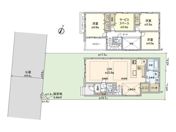 さいたま市北区土呂町1丁目 1号棟 間取図(平面図) さいたま市北区土呂町1丁目 1号棟 間取図(平面図)