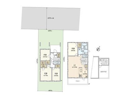 さいたま市北区吉野町1丁目 間取図(平面図)