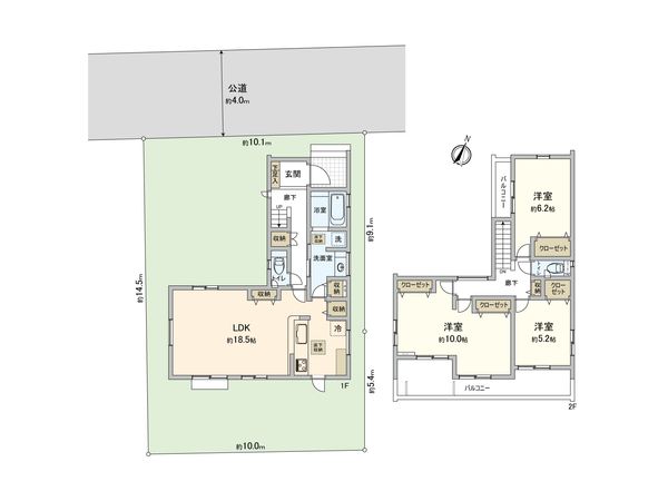 さいたま市西区大字高木 1号棟 間取図(平面図) さいたま市西区大字高木 1号棟 間取図(平面図)