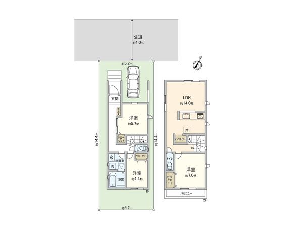 さいたま市北区宮原町2丁目 1号棟 間取図(平面図) さいたま市北区宮原町2丁目 1号棟 間取図(平面図)