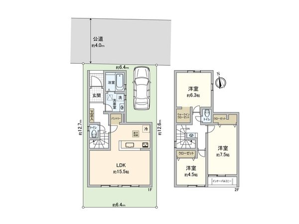さいたま市西区三橋5丁目 1号棟 間取図(平面図) さいたま市西区三橋5丁目 1号棟 間取図(平面図)