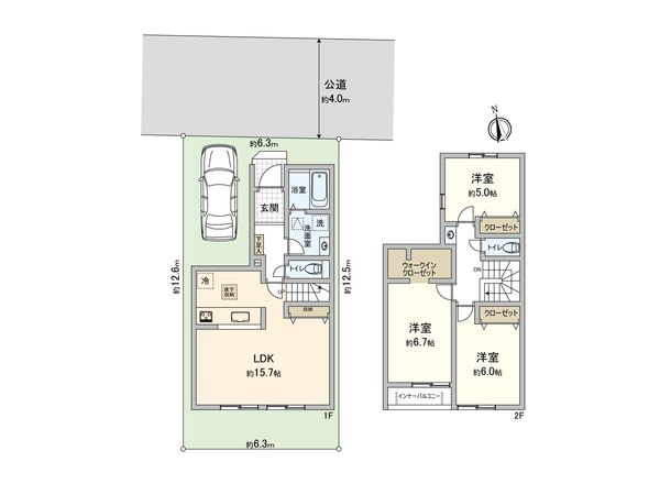 さいたま市西区三橋5丁目 2号棟 間取図(平面図) さいたま市西区三橋5丁目 2号棟 間取図(平面図)