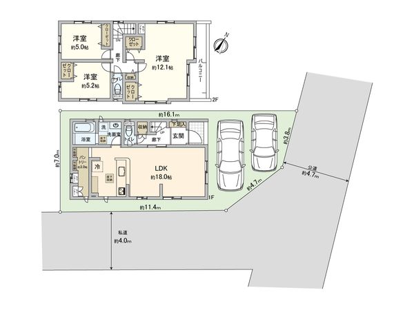 さいたま市北区大成町4丁目 間取図(平面図) さいたま市北区大成町4丁目 間取図(平面図)