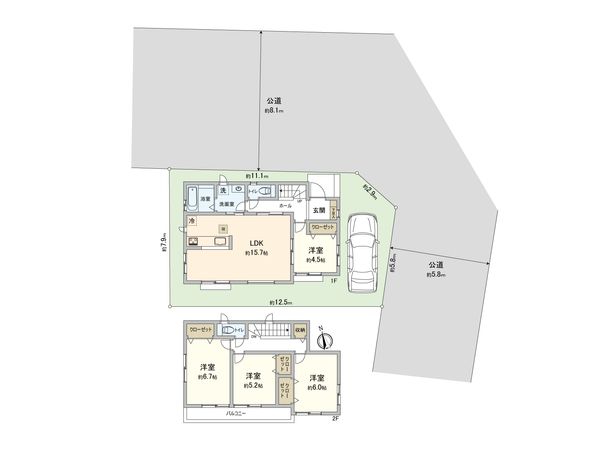 さいたま市北区奈良町 A号棟 間取図(平面図)