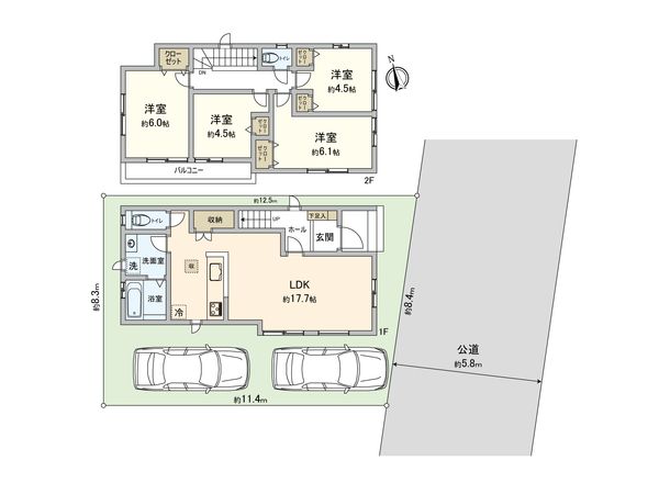 さいたま市北区奈良町 B号棟 間取図(平面図)