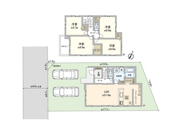 さいたま市西区大字指扇 2号棟 間取図(平面図)