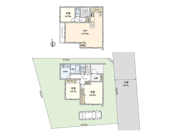 さいたま市見沼区大字中川 2号棟 間取図(平面図) さいたま市見沼区大字中川 2号棟 間取図(平面図)