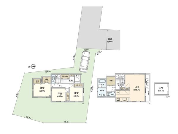 さいたま市見沼区大字中川 3号棟 間取図(平面図) さいたま市見沼区大字中川 3号棟 間取図(平面図)