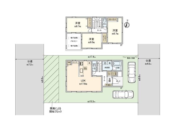 さいたま市見沼区大字中川 8号棟 間取図(平面図) さいたま市見沼区大字中川 8号棟 間取図(平面図)