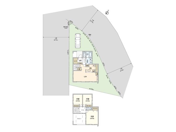 さいたま市見沼区大字中川 15号棟 間取図(平面図) さいたま市見沼区大字中川 15号棟 間取図(平面図)