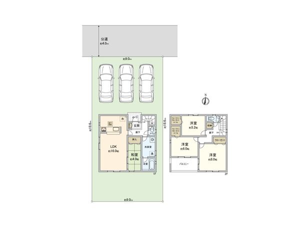 さいたま市西区大字飯田新田 9号棟 間取図(平面図) さいたま市西区大字飯田新田 9号棟 間取図(平面図)