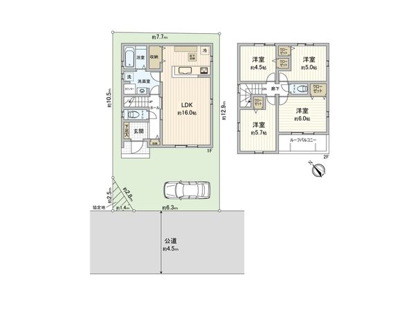 さいたま市西区プラザ 2号棟 間取図(平面図) さいたま市西区プラザ 2号棟 間取図(平面図)