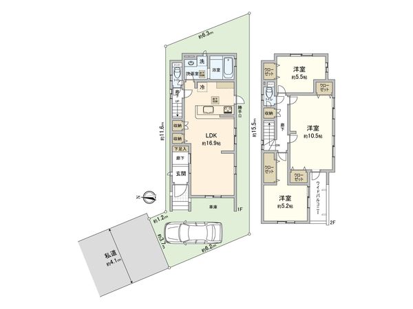 さいたま市大宮区堀の内町2丁目 4号棟 間取図(平面図)