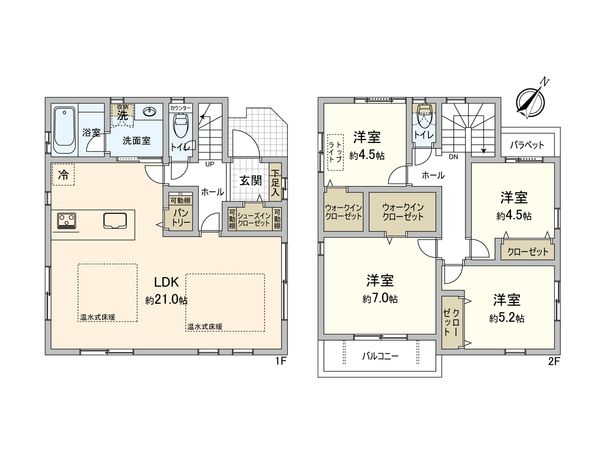 さいたま市大宮区堀の内町3丁目 A号棟 間取図(平面図)