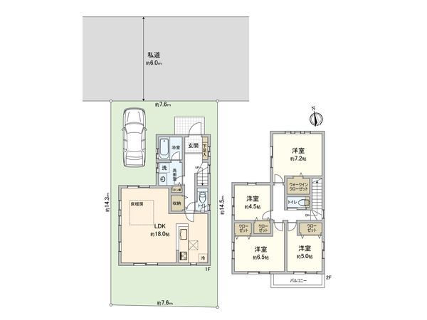 さいたま市西区大字西遊馬 J号棟 間取図(平面図) さいたま市西区大字西遊馬 J号棟 間取図(平面図)