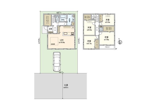 さいたま市西区大字西遊馬 D号棟 間取図(平面図) さいたま市西区大字西遊馬 D号棟 間取図(平面図)