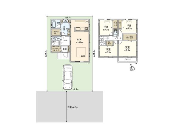 さいたま市西区大字西遊馬 C号棟 間取図(平面図) さいたま市西区大字西遊馬 C号棟 間取図(平面図)