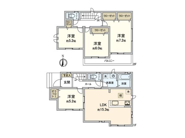 さいたま市西区大字指扇 A号棟 間取図(平面図) さいたま市西区大字指扇 A号棟 間取図(平面図)