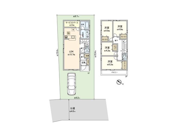 さいたま市西区大字土屋 4号棟 間取図(平面図) さいたま市西区大字土屋 4号棟 間取図(平面図)