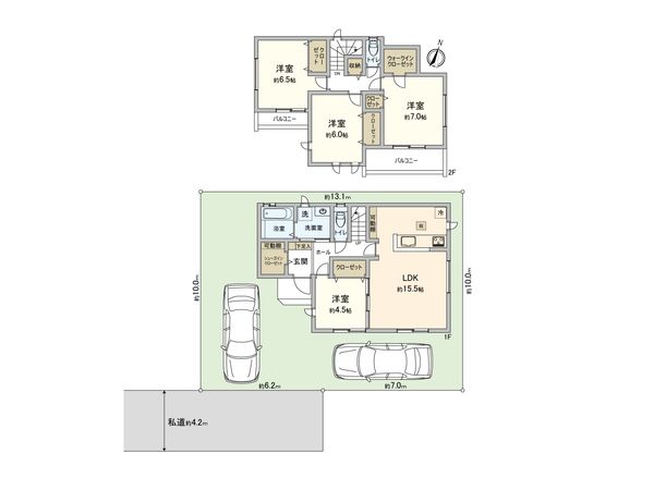 さいたま市北区東大成町2丁目 間取図(平面図) 間取図(平面図)