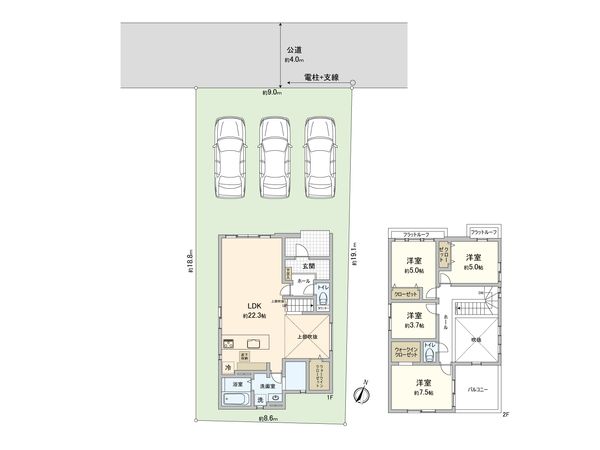さいたま市大宮区三橋4丁目 1号棟 間取図(平面図) さいたま市大宮区三橋4丁目 1号棟 間取図(平面図)