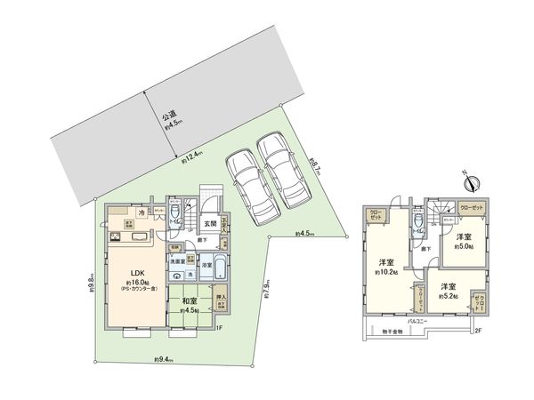 さいたま市見沼区大字大谷 1号棟 間取図(平面図) 間取図(平面図)
