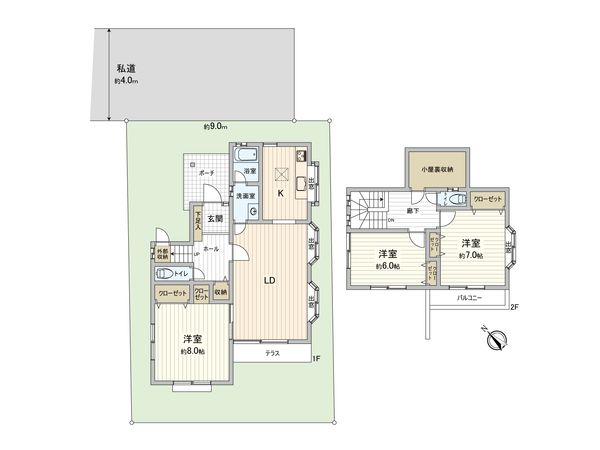 さいたま市岩槻区愛宕町 間取図(平面図) 間取図(平面図)