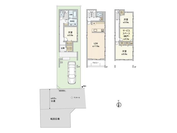 さいたま市大宮区櫛引町1丁目 2号棟 間取図(平面図) さいたま市大宮区櫛引町1丁目 2号棟 間取図(平面図)
