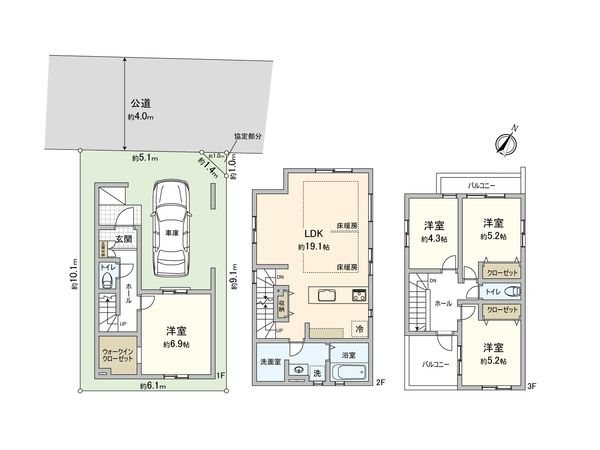 さいたま市大宮区大成町1丁目 1号棟 間取図(平面図) さいたま市大宮区大成町1丁目 1号棟 間取図(平面図)
