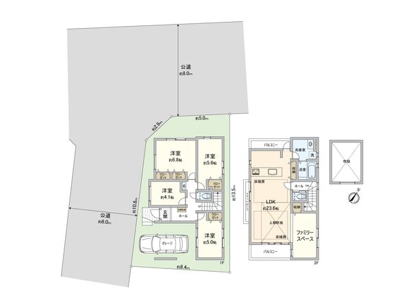 さいたま市北区土呂町1丁目 1号棟 間取図(平面図) さいたま市北区土呂町1丁目 1号棟 間取図(平面図)
