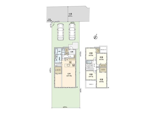 さいたま市西区三橋5丁目 2号棟 間取図(平面図) 間取図(平面図)