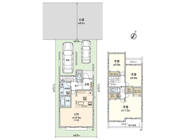 さいたま市北区宮原町1丁目 1号棟 間取図(平面図)