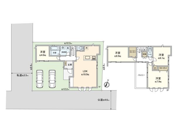 さいたま市北区植竹町1丁目 間取図(平面図)