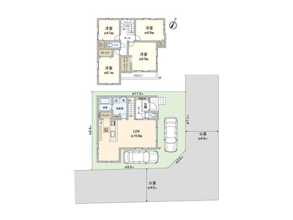 さいたま市西区大字内野本郷 1号棟 間取図(平面図) 間取図(平面図)