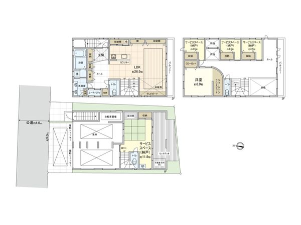 さいたま市大宮区桜木町4丁目 間取図(平面図) さいたま市大宮区桜木町4丁目 間取図(平面図)