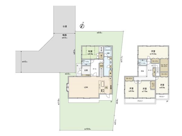 さいたま市岩槻区太田2丁目 間取図(平面図) さいたま市岩槻区太田2丁目 間取図(平面図)