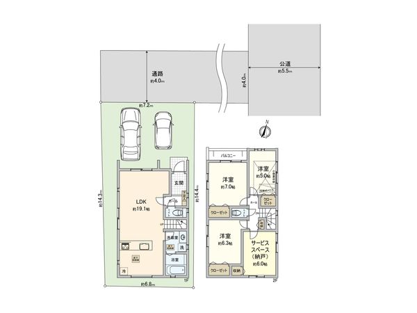 さいたま市大宮区三橋1丁目 2号棟 間取図(平面図) さいたま市大宮区三橋1丁目 2号棟 間取図(平面図)