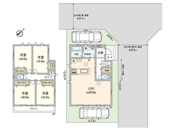 さいたま市西区大字土屋 1号棟 間取図(平面図) さいたま市西区大字土屋 1号棟 間取図(平面図)