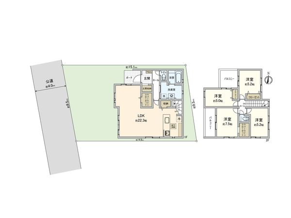 さいたま市西区宮前町 1号棟 間取図(平面図)
