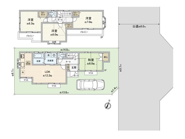 さいたま市北区別所町 間取図(平面図) さいたま市北区別所町 間取図(平面図)