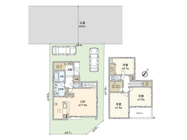 さいたま市北区吉野町1丁目 1号棟 間取図(平面図)