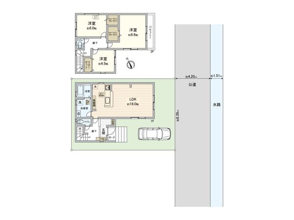 さいたま市見沼区大字南中丸 間取図(平面図) さいたま市見沼区大字南中丸 間取図(平面図)